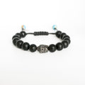 Sanskrit Buddha Gunmetal Bracelet | Macramé | 10mm
